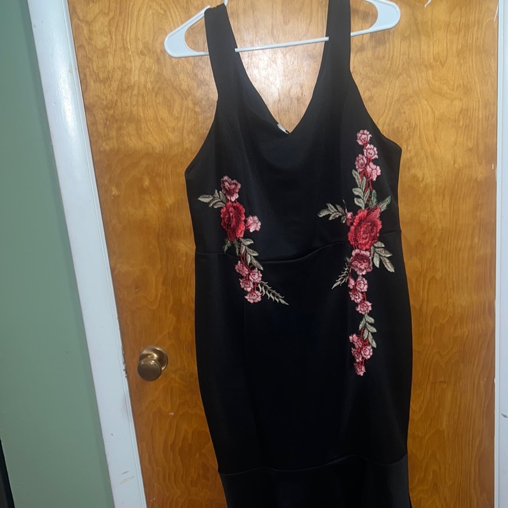 Skin tight black mermaid Dress